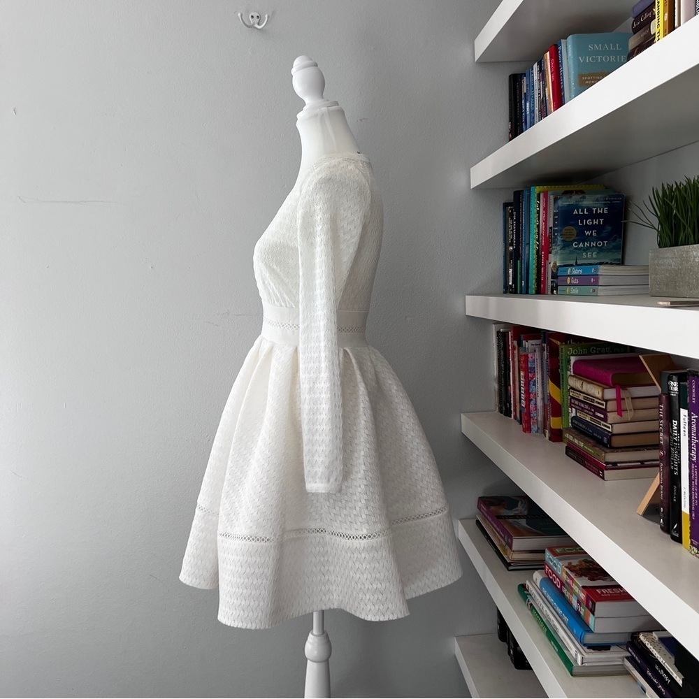 MAJE Rossignol white Fit-and-Flare Mini Dress size 1 or Small - Picture 7 of 16